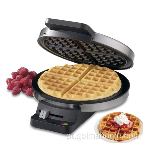 Máquina de Waffle Aço Inoxidável Termostato ajustável 5 Máquina de Waffle Nível de Browning Elétrica